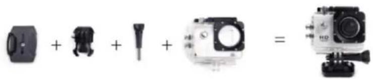 GoXtreme Vision 4K - Comment monter les accessoires inclus : - 1