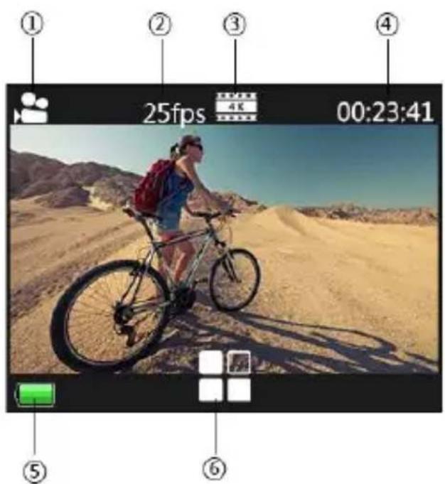 GoXtreme Barracuda 4K - Interface du menu principal - 2