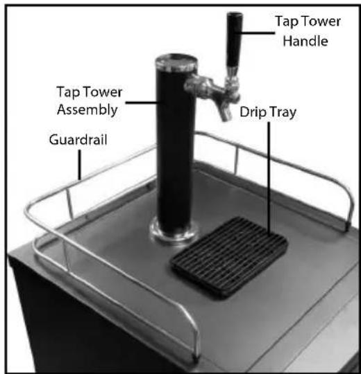 Igloo IBK49BK - INSTALLING THE GUARDRAIL / DRIP TRAY - 1