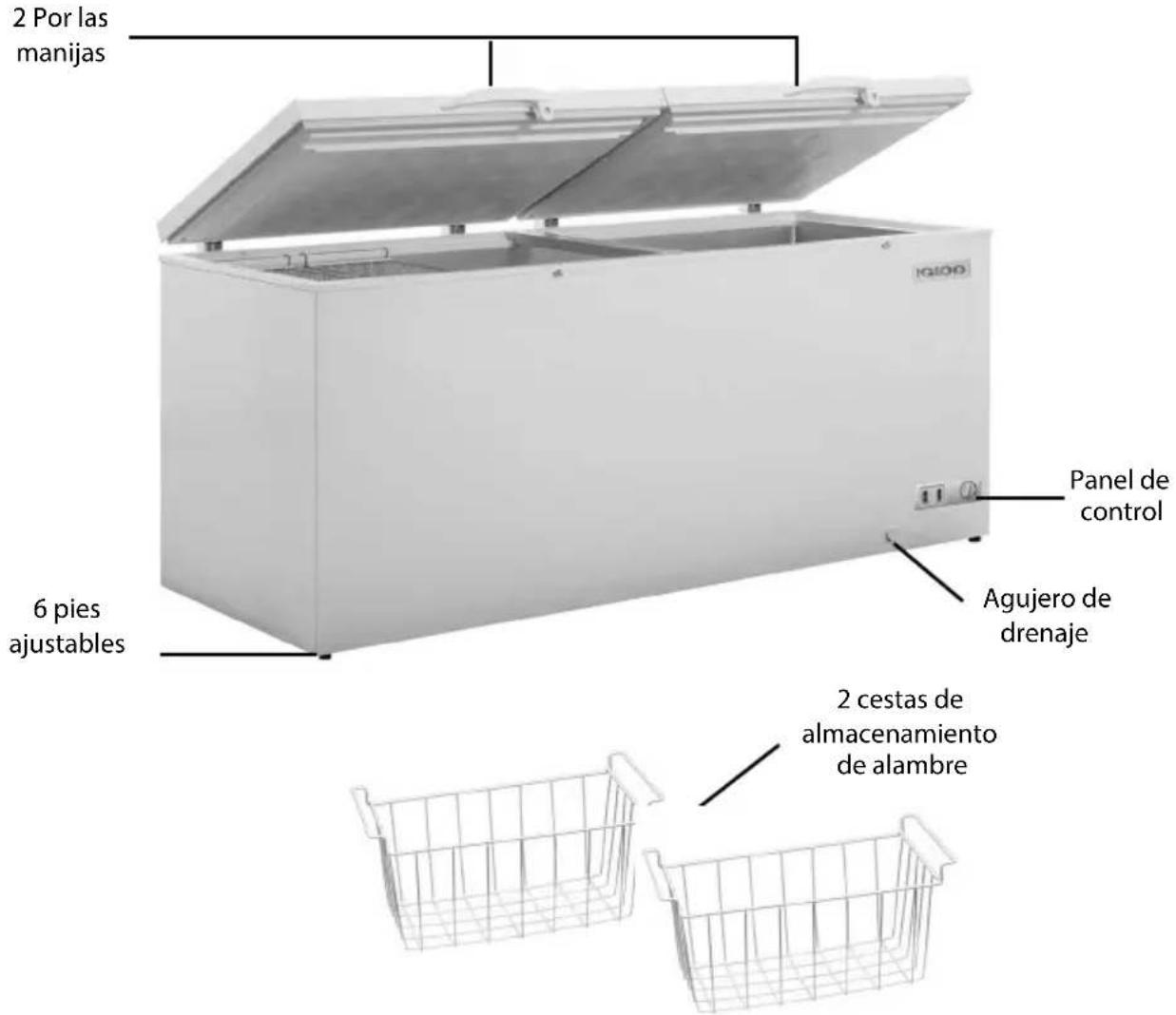Igloo ICFESS237WH - PIEZAS Y ENSAMBLAJE - 1
