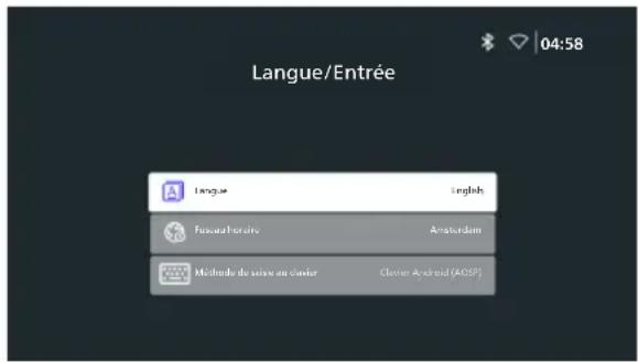PHILIPS NeoPix 130 NPX130 - Étape 1 : sélection de la langue et du fuseau horaire - 1