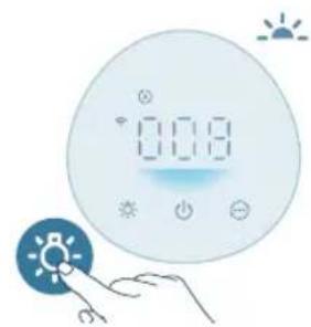 PHILIPS AC0951 - Korzystanie z funckji włączania/wyłączania podświetlenia panelu sterOWania - 2