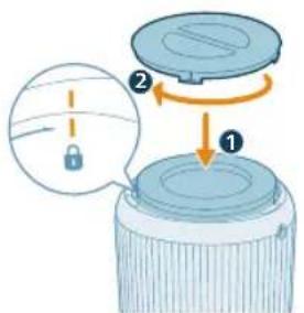 PHILIPS AC0951 - Einsetzen des Filters - 4
