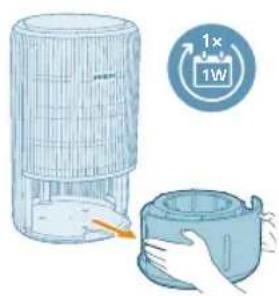 PHILIPS AC3421 - Cleaning the humidification filter - 2