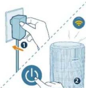 PHILIPS AC3421 - Konfigurera Wi-Fi-anslutningen for forsta gangen - 1