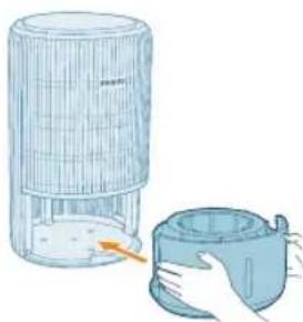 PHILIPS AC3421 - Reinigen des Luftbefeuchterfilters - 7