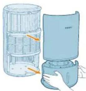 PHILIPS AC3421 - Installing the filters - 1