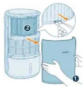 PHILIPS AC3421 - Czyszczenie powierzchni filtra oczyszczajacego - 3