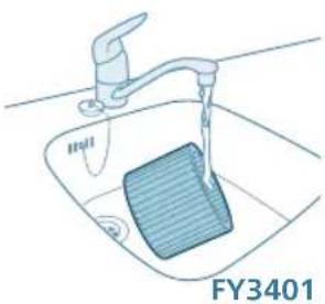 PHILIPS AC3421 - Curățarea filtrului de umidificare - 5