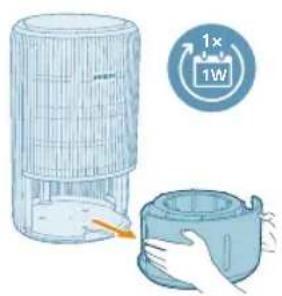PHILIPS AC3421 - Kostutussuodattimen puhdistaminen - 2