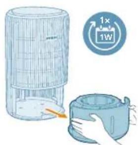 PHILIPS AC3421 - Išplaukite drëkinimo filtrà - 2