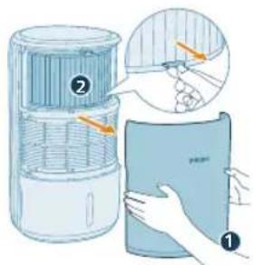 PHILIPS AC3421 - Limar a superficie do filtro de purificacao - 3
