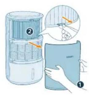PHILIPS AC3421 - Výmena filtrá Čistíča vzduchu - 3