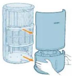 PHILIPS AC3421 - De filters plaatsen - 1