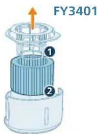 PHILIPS AC3421 - Auswechseln des Luftbefeuchterfilters - 3