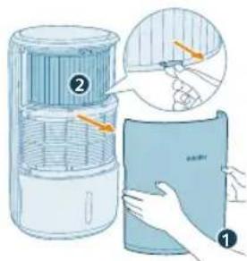PHILIPS AC3421 - Cleaning the surface of the purification filter - 3
