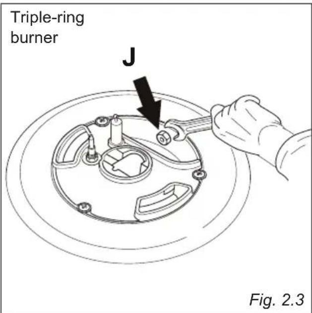Elba Alterum EN74-300 XD - SETTING THE MINIMUM OF THE COOKTOP BURNERS - 2