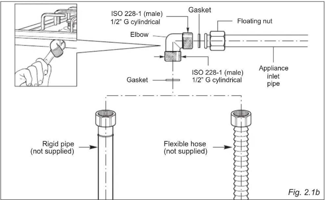Elba Alterum EN74-200 XD - The gas connection must be carried out by an authorised person according to the relevant local standards. - 2