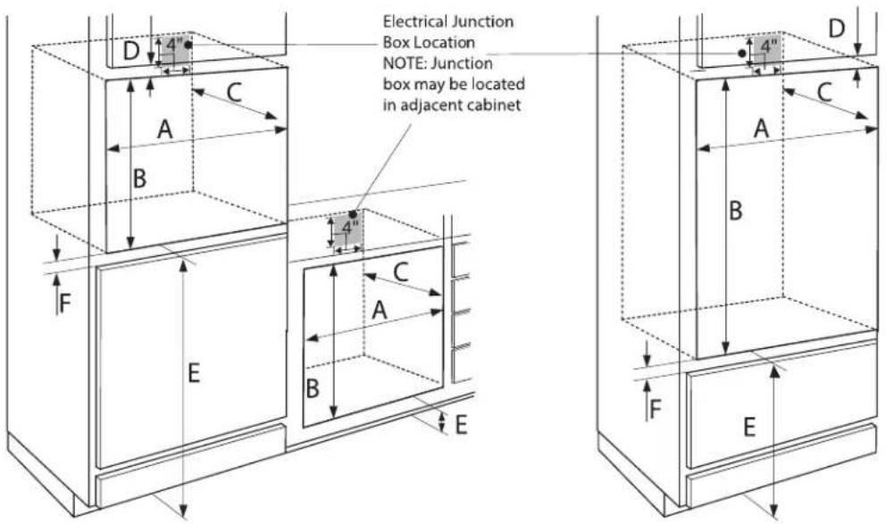 Kucht KWO620 - OPENING DIMENSIONS - 1