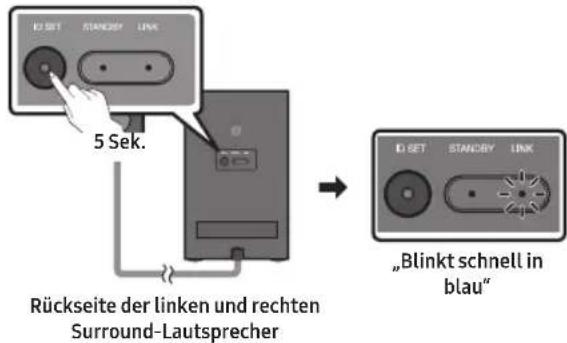 SAMSUNG HW-Q810GD - Wenn der Subwoofer oder die Surroundton-Lautsprecher nicht automatisch verbunden werden - 2