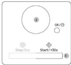 SAMSUNG MS23DG4504AG - Adjusting the cooking time - 1