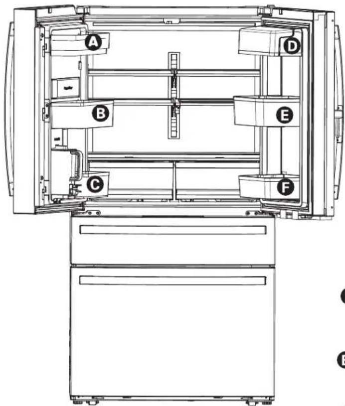 GE PJD23BYWFS - Modelos de Cuatro Puertas - 1
