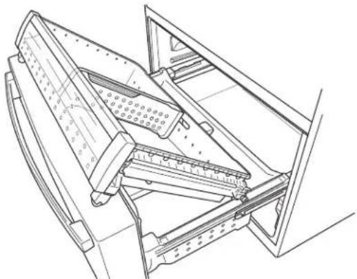 GE PJD23BYWFS - REMOVE LOWER FREEZER BASKET - 1