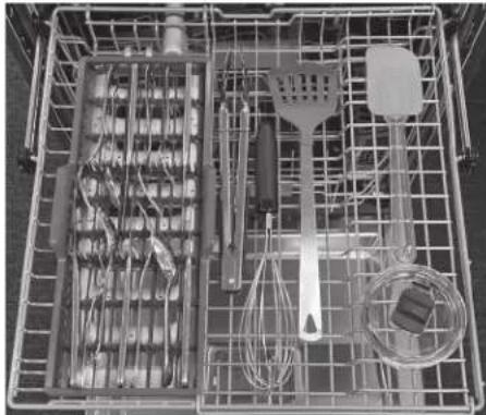 GE PDT705SYWFS - Optional Loading Patterns - 3rd Rack with Deep Clean Wash Manifold (on some models) and Removable Silverware Caddy (on some models) - 2