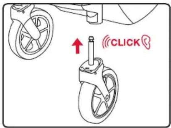 BRITAX B-Clever - Installing the Front Wheels - 1