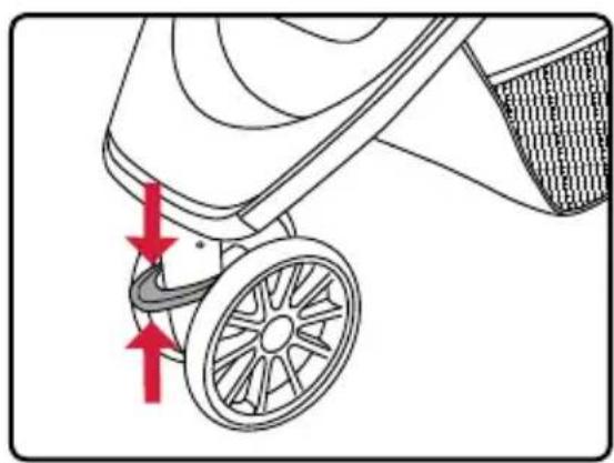 BRITAX B-Lively - Utiliser le verrou pivotante de la roue avant - 1