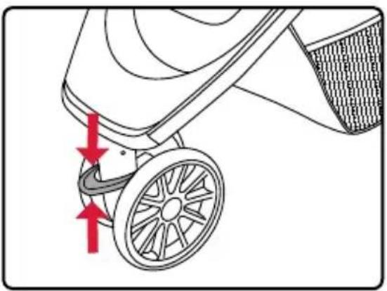 BRITAX B-Lively - Using the Front Wheel Swivel Lock - 1