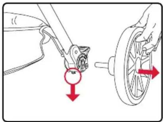 BRITAX B-Lively - Extracción de las ruedas traseras - 1