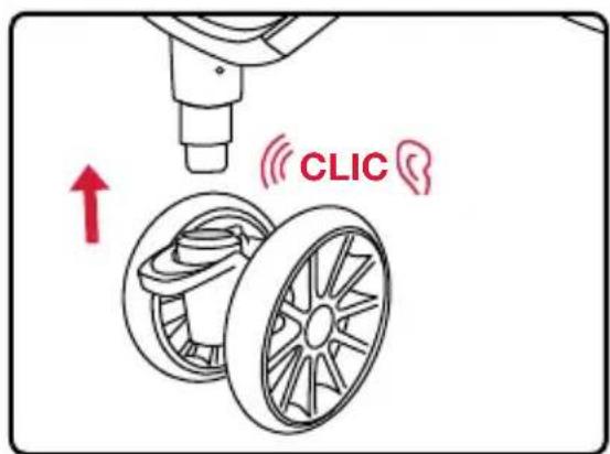 BRITAX B-Lively - Instalar la rueda delantera - 1