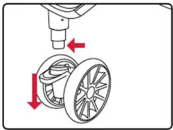 BRITAX B-Lively - Extracción de la rueda delantera - 1