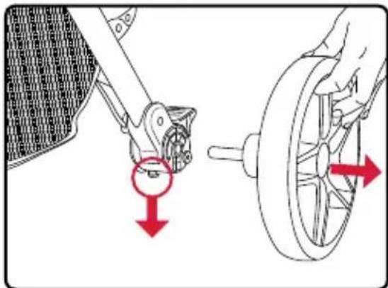 BRITAX B-Free - Removing the Rear Wheels - 1