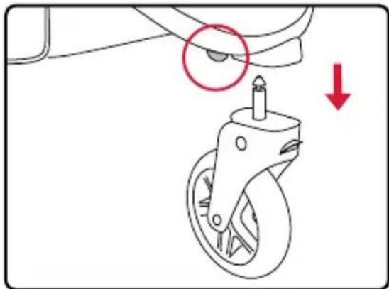 BRITAX B-Free - Removing the Front Wheel - 1