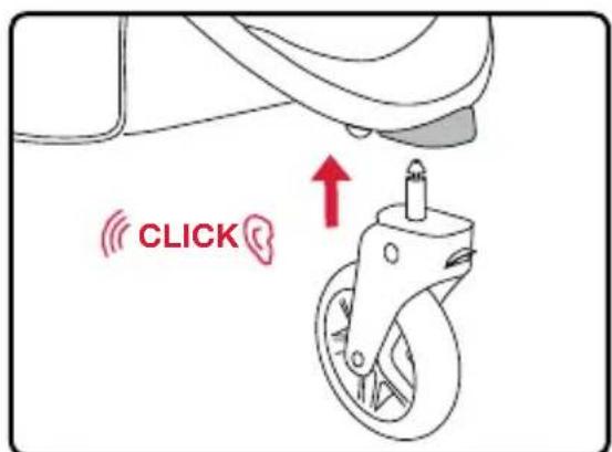 BRITAX B-Free - Installing the Front Wheel - 1