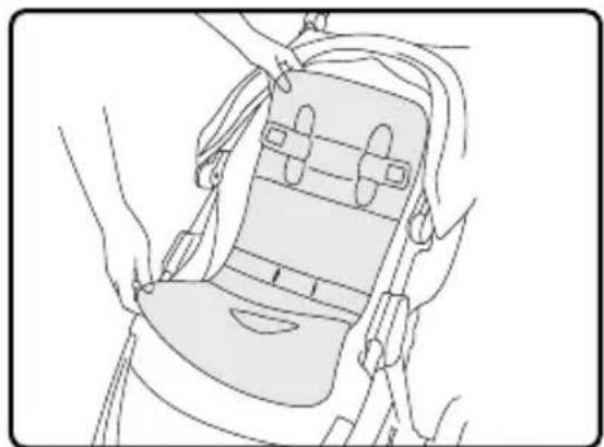 BRITAX B-Free - Reinstalación del forro del asiento - 3