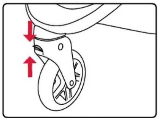 BRITAX B-Free - Utiliser le verrou pivotante de la roue avant - 1