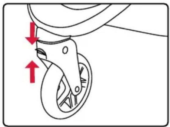 BRITAX B-Free - Using the Front Wheel Swivel Lock - 1