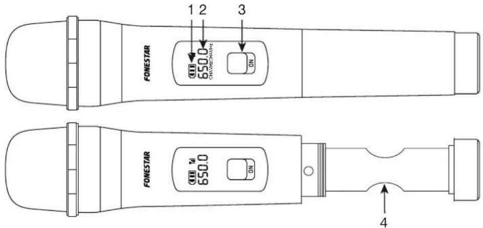 FoneStar MALIBU-315 - PT MICROFONE DE MÃO - 1