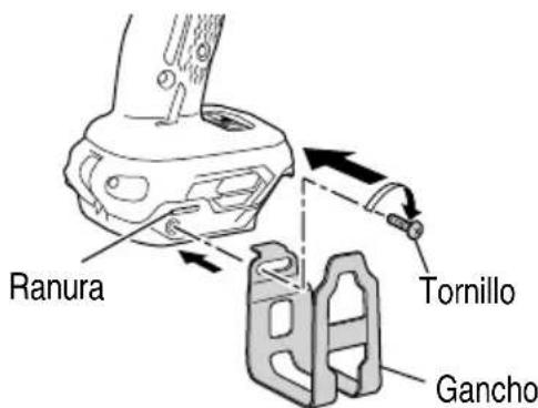 METABO WR 36DF - Colocación del gancho y ajuste de los tornillos. - 1