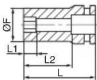 METABO WR 36DF - Douille longue - 2