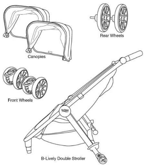 BRITAX B-Lively Double - Read these instructions carefully before using this product. To ensure proper use, store this user guide in a convenient place so it can be consulted often. - 2