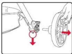 BRITAX B-Lively Double - Extracción de las ruedas traseras - 1