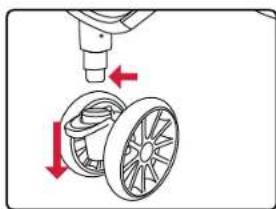 BRITAX B-Lively Double - Extracción de las ruedas delantera - 1
