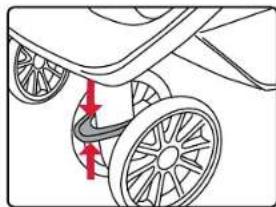 BRITAX B-Lively Double - Using the Front Wheel Swivel Lock - 1