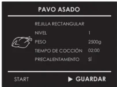 Fulgor Milano FCMO 7510 TEM - Guardar una receta personalizada: - 3