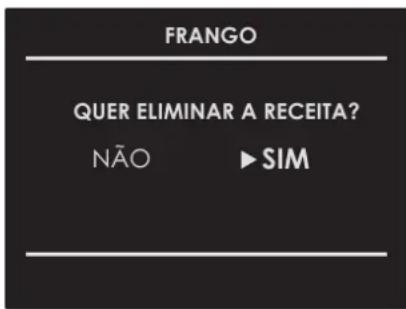 Fulgor Milano FCMO 7510 TEM - Apagar uma receita personalizada: - 1