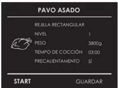 Fulgor Milano FCMO 7510 TEM - Seleccionar una receta ya configurada: - 1